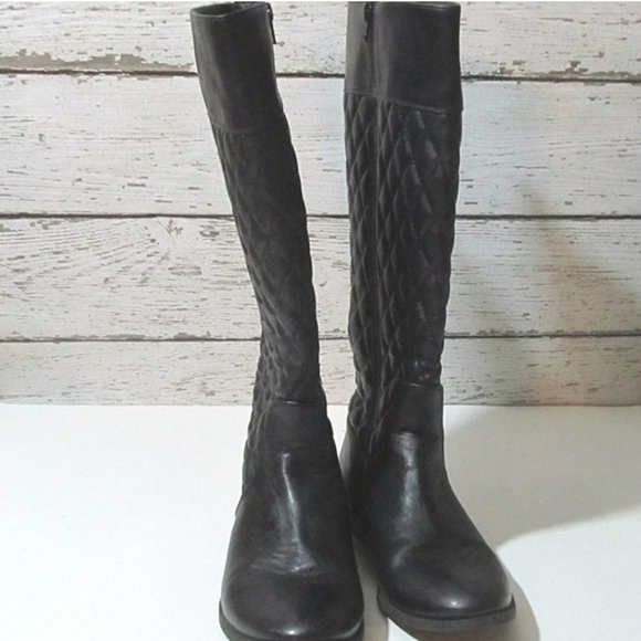 Bass Black Quilted Knee High Boots Size 6.5M - Picture 2 of 6